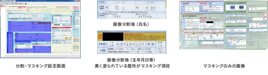 分割・マスキングの説明図